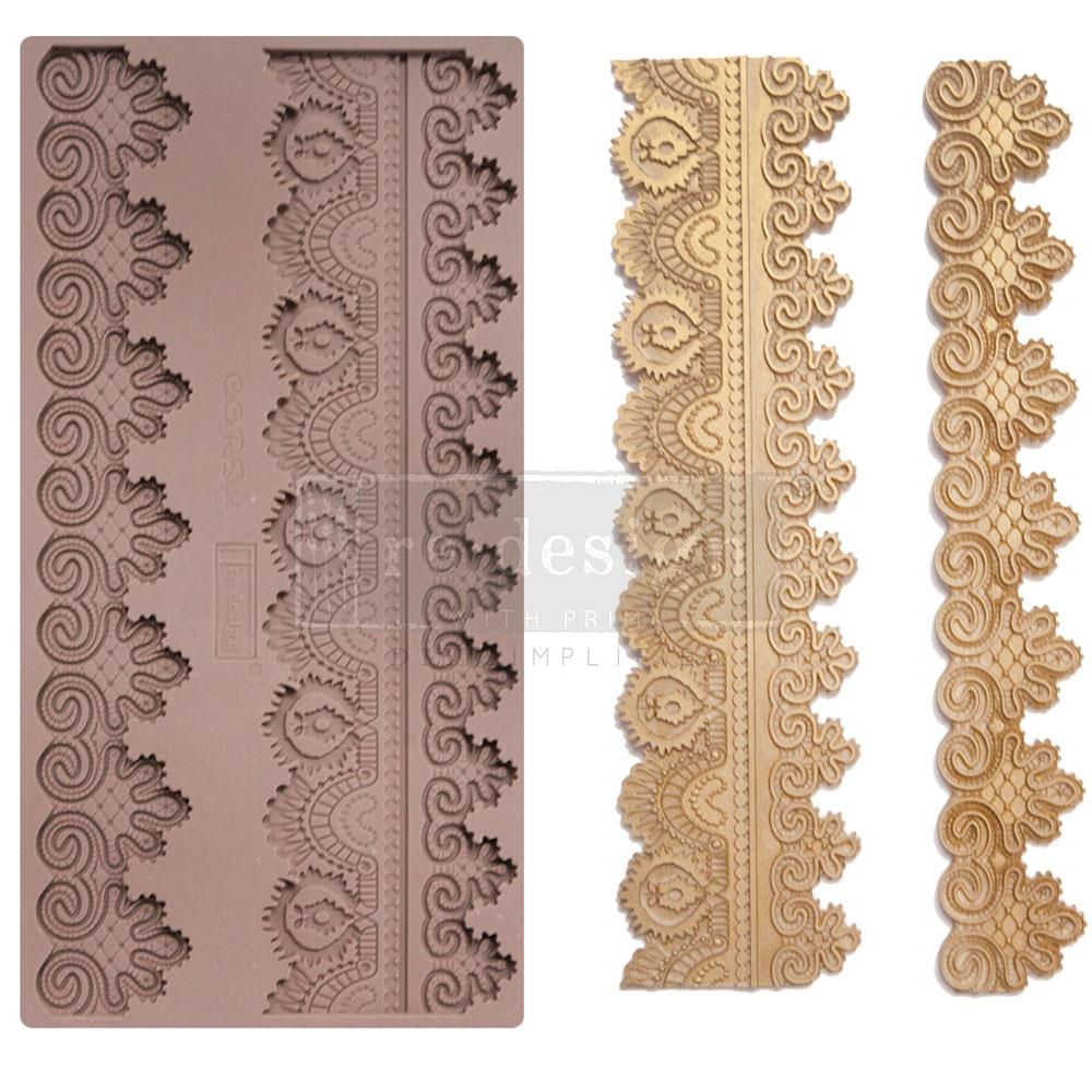 Prima Marketing Re-Design Mould 5" X 10" - Border Lace II 659004 prima silicone mould Prima Marketing Re-Design Mould 5" X 10" - Border Lace II
