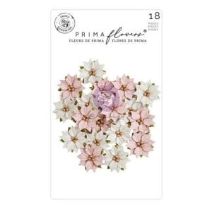 Prima Marketing Mulberry Paper Flowers - Sweet Christmas/Candy Cane Lane