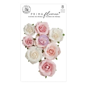 Prima Marketing Mulberry Paper Flowers - Sugar Sweet/Candy Cane Lane