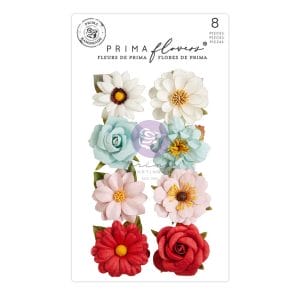 Prima Marketing Mulberry Paper Flowers - Letters For Santa/Candy Cane Lane