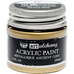 Prima Finnabair Art Alchemy Acrylic Paint 1.7 Fluid Ounces - Metallique Ancient Coin