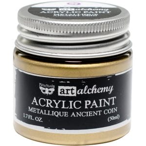 Prima Finnabair Art Alchemy Acrylic Paint 1.7 Fluid Ounces - Metallique Ancient Coin