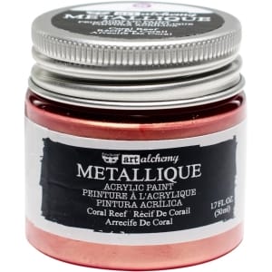 Prima Finnabair Art Alchemy Acrylic Paint 1.7 Fluid Ounces - Metallique Coral Reef