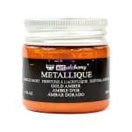 Prima Finnabair Art Alchemy Acrylic Paint 1.7 Fluid Ounces - Metallique Gold Amber