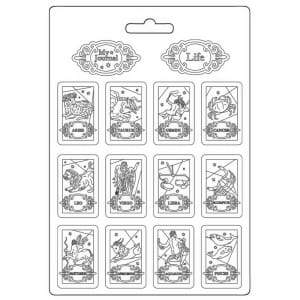 Stamperia Soft Maxi Mould 8.5"X11.5" - Zodiac, Cosmos Infinity