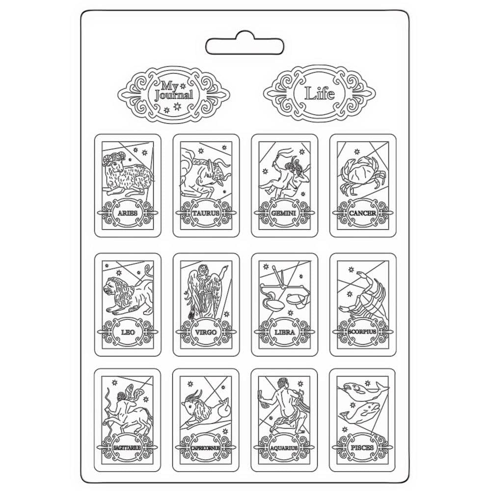 Stamperia Soft Maxi Mould 8.5"X11.5" - Zodiac, Cosmos Infinity K3PTA4548 stamperia mould Stamperia Soft Maxi Mould 8.5"X11.5" - Zodiac, Cosmos Infinity
