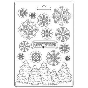 Stamperia Soft Maxi Mould A5 - Happy Winter