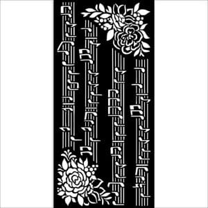 Stamperia Create Happiness Stencil 4.72"X9.84" by Vicki - Christmas Music