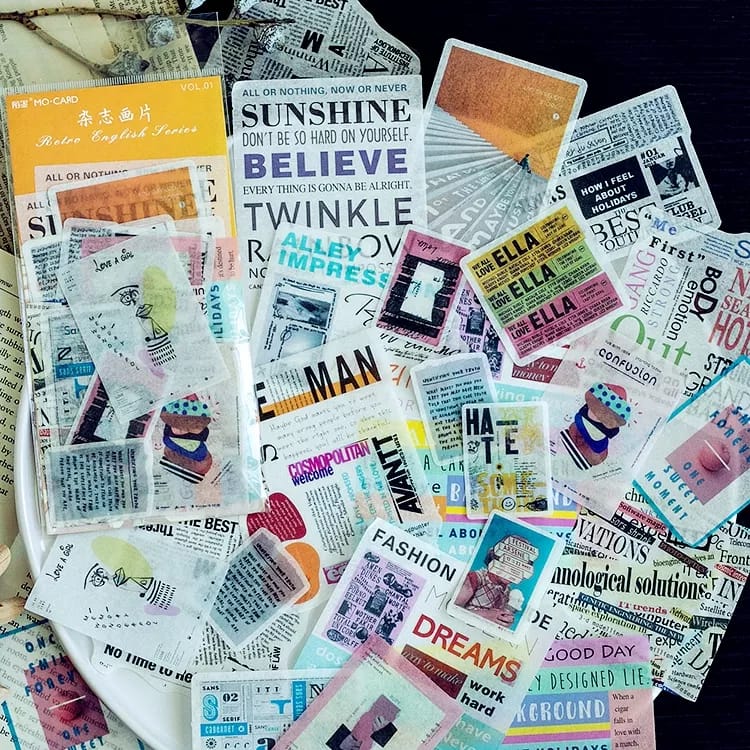 Journal Ephemera Stickers - Colourful (60 pcs) MMK06B092 journalling Stickers Journal Ephemera Stickers - Colourful (60 pcs)