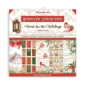 Stamperia Double-Sided Paper Pad 8"X8" 10/Pkg - Home for Holidays