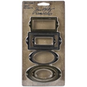 Tim Holtz Idea-Ology Metal Adornments 6/Pkg - Label Frames