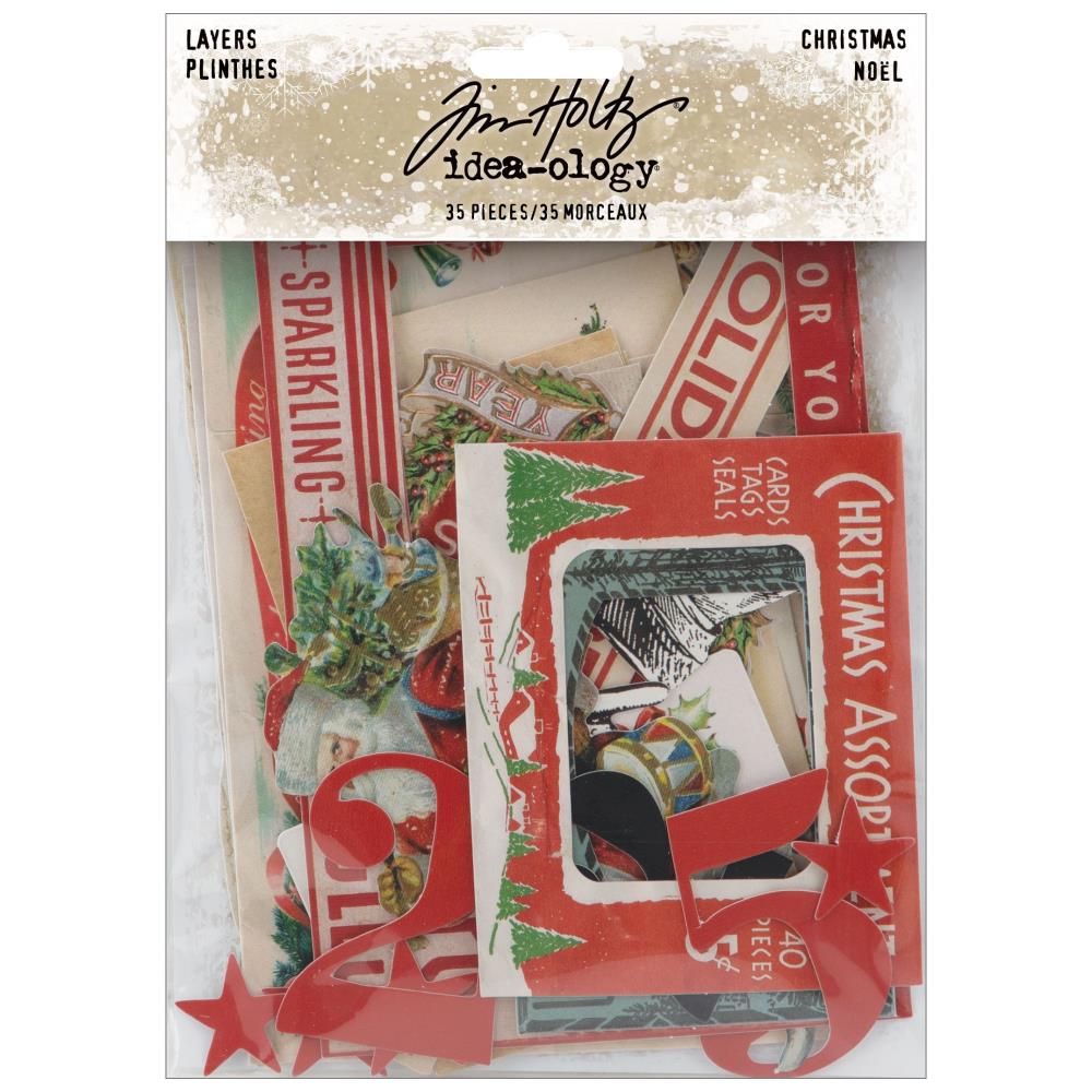 Tim Holtz Idealogy Ephemera Pack 35/Pkg - Layers Christmas TH94288 tim holz idealogy christmas ephemera Tim Holtz Idealogy Ephemera Pack 35/Pkg - Layers Christmas