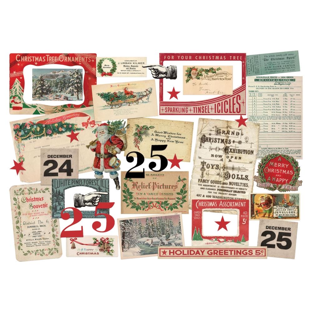Tim Holtz Idealogy Ephemera Pack 35/Pkg - Layers Christmas TH94288 tim holz idealogy christmas ephemera 1 TH94288_tim_holz_idealogy_christmas_ephemera_1