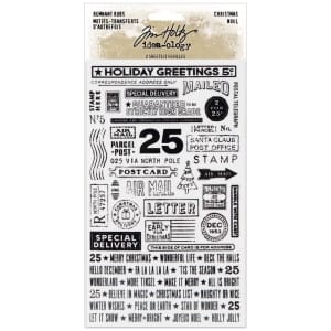 Tim Holtz Idea-Ology Remnant Rubs Rub-Ons - Christmas