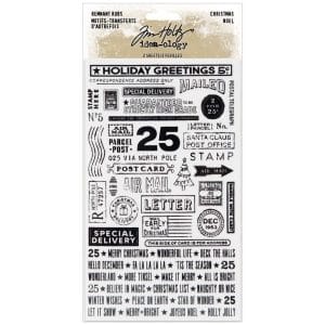 Tim Holtz Idea-Ology Remnant Rubs Rub-Ons - Christmas