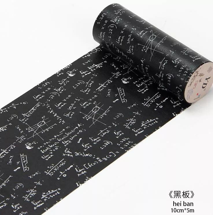 Washi Tape - Arithmetic (10 cm by 5 metres) YD 502 2 10cmby5m washi tape Washi Tape - Arithmetic (10 cm by 5 metres)