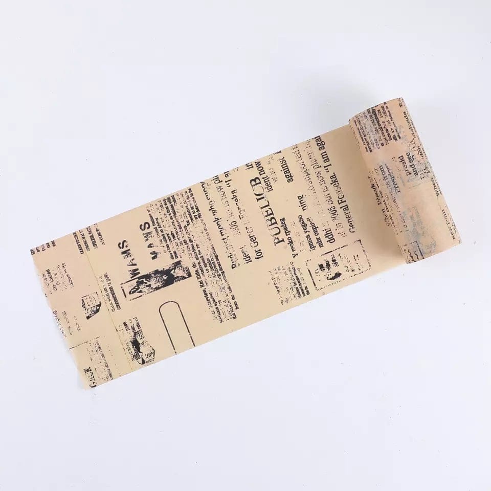 Washi Tape - Worn Newsprint (10 cm by 2 metres) ZSJS 8 01 washi tape Washi Tape - Worn Newsprint (10 cm by 2 metres)