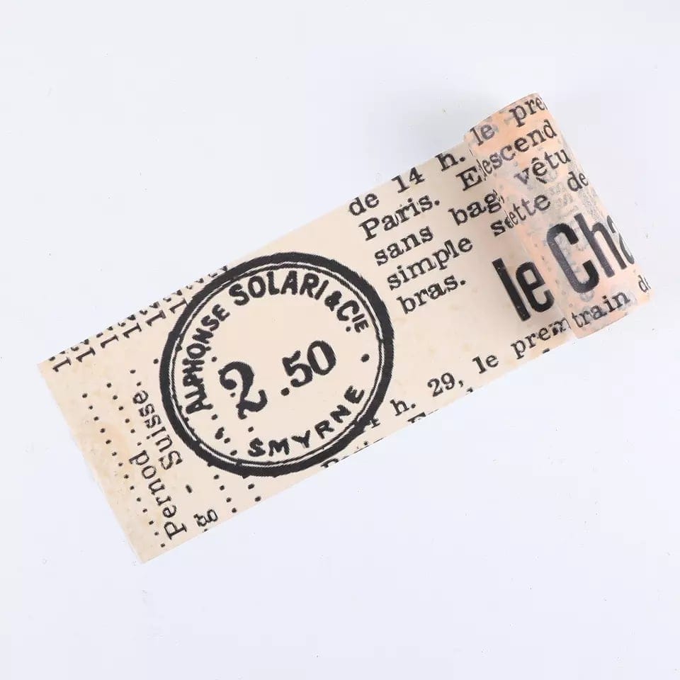 Washi Tape - Old Stamp (10 cm by 2 metres) ZSJS 8 02 washi tape Washi Tape - Old Stamp (10 cm by 2 metres)