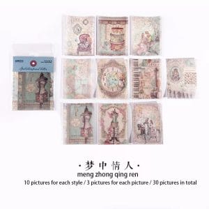 Vintage Translucent Paper Print (30 pcs) - Design 2