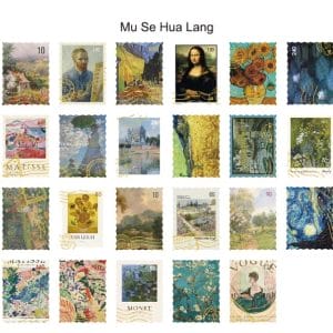 Journal Ephemera Stickers - Paintings (46 pcs)