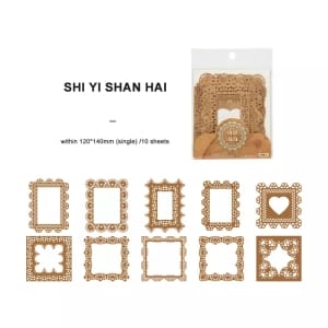 Laser Die cuts for Journalling (10 pcs) - Lace Rectangles