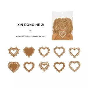 Laser Die cuts for Journalling (10 pcs) - Lace Hearts