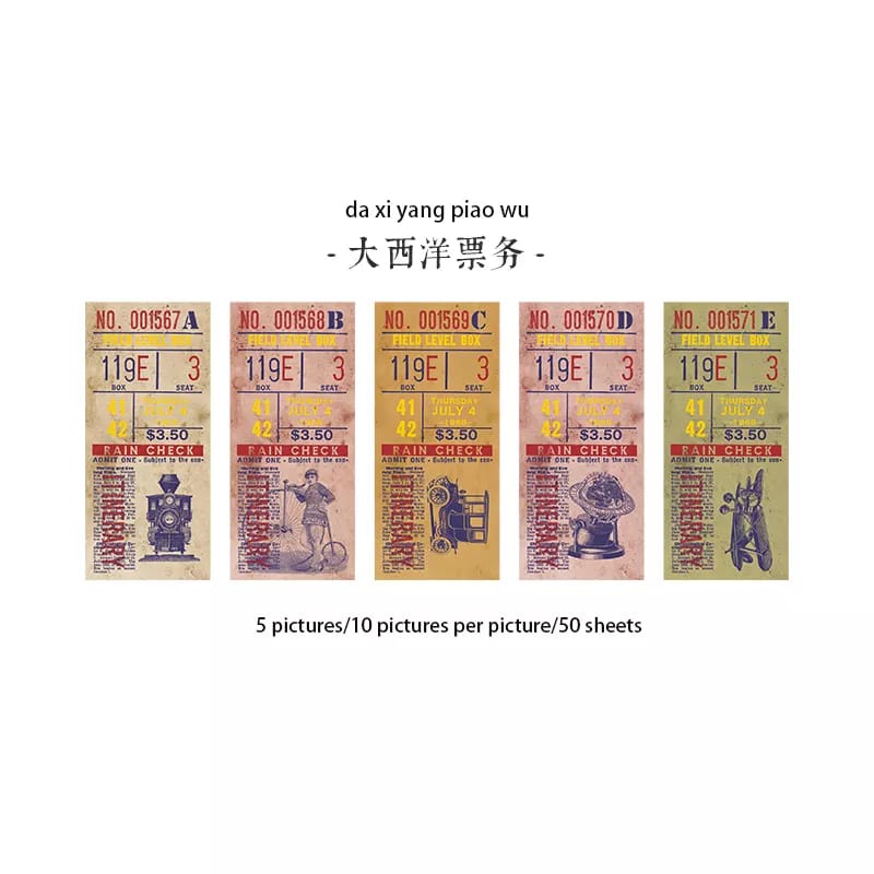 Ticket Collection Memo Pad - Design 7 ticket collection memo pad HGD PWCJ002 Ticket Collection Memo Pad - Design 7