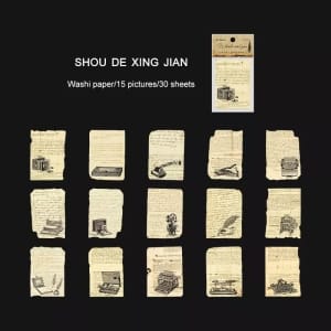 Journal Ephemera Stickers (30 pcs) - Vintage Elements