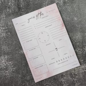 CrafTangles A4 Daily Planner - Abstract Flowers