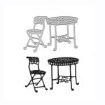 Steel Cutting Dies - Table and Chair (Set of 2 dies)