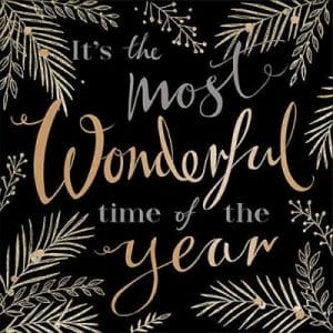 German Decoupage Napkins (5 pcs) - Wonderful Time Black