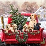 German Decoupage Napkins (5 pcs)  - Family trip