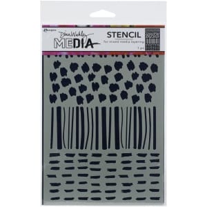 Dina Wakley Media Stencils 9"X6" - Marks
