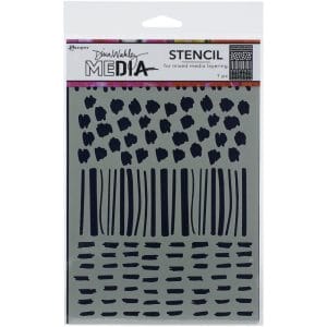 Dina Wakley Media Stencils 9"X6" - Marks