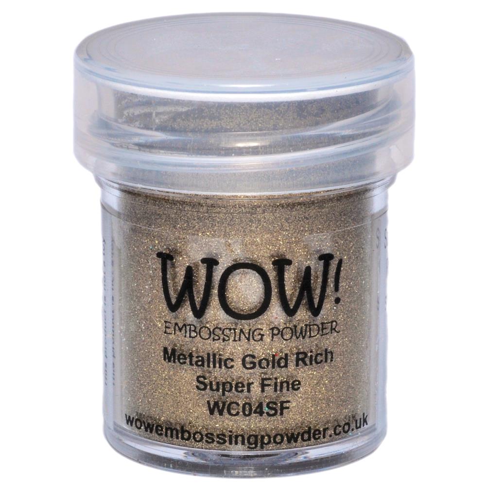 Wow Embosing Powder - Super Fine - Metallic Gold Rich WOW embossing powder gold rich WC04SF Wow Embosing Powder - Super Fine - Metallic Gold Rich