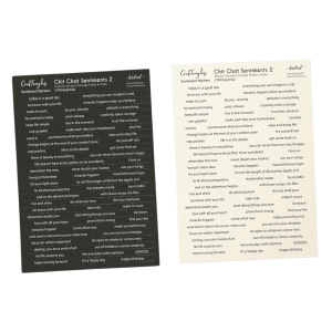 CrafTangles Precut Journal Stickers - ChitChat Sentiments 2