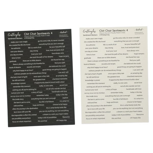 CrafTangles Precut Journal Stickers - ChitChat Sentiments 4