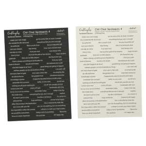 CrafTangles Precut Journal Stickers - ChitChat Sentiments 4