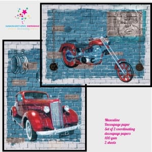 Nakshathra Designz Decoupage paper - Masculine