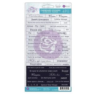 Prima Aquarelle Dreams Chipboard Stickers 49/Pkg