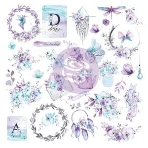 Prima Aquarelle Dreams Cardstock Ephemera 68/Pkg