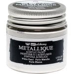 Prima Finnabair Art Alchemy Acrylic Paint 1.7 Fluid Ounces - Metallique White Pearl
