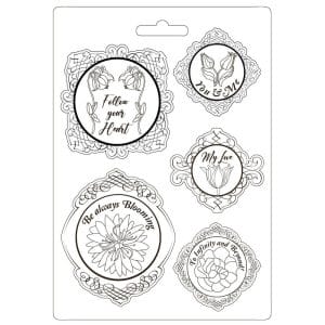 Stamperia Soft Maxi Mould 8.5"X11.5" - Frame, Romantic Garden House