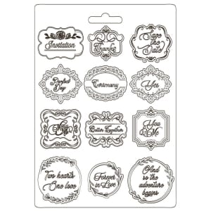 Stamperia Soft Maxi Mould 8.5"X11.5" - Plates, You and Me