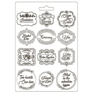 Stamperia Soft Maxi Mould 8.5"X11.5" - Plates, You and Me