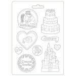 Stamperia Soft Maxi Mould 8.5"X11.5" - Castle and Cake, Sleeping Beauty