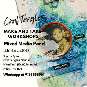 CrafTangles Mixed Media Panel Make and Take Workshop 25 March 2023