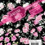 CrafTangles Decoupage Paper Pack  - Black Floral Print 2 (A4) - 4 sheets