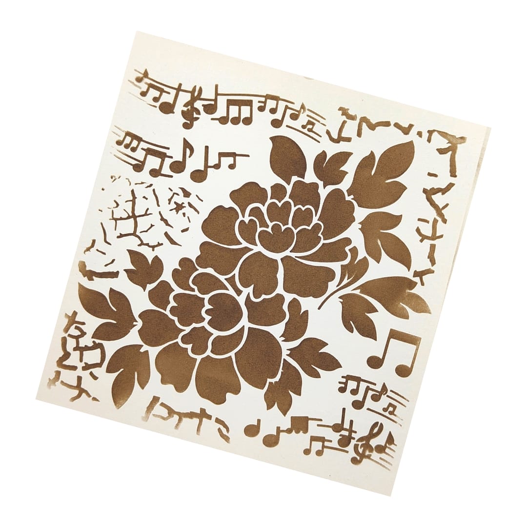 CrafTangles 6x6 Stencils - Vintage Peony Flower CTCS159 CrafTangles Stencils vintage peony flower 1 CTCS159-CrafTangles-Stencils-vintage-peony-flower_1