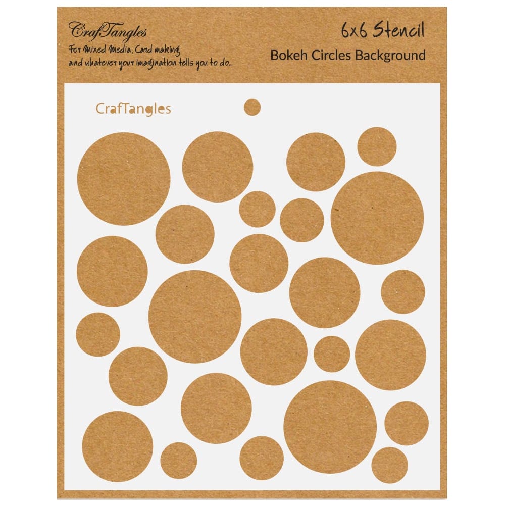 CrafTangles 6"x6" Stencil - Circles Bokeh Background CTCS162 CrafTangles Stencils bokeh circles background CrafTangles 6"x6" Stencil - Circles Bokeh Background